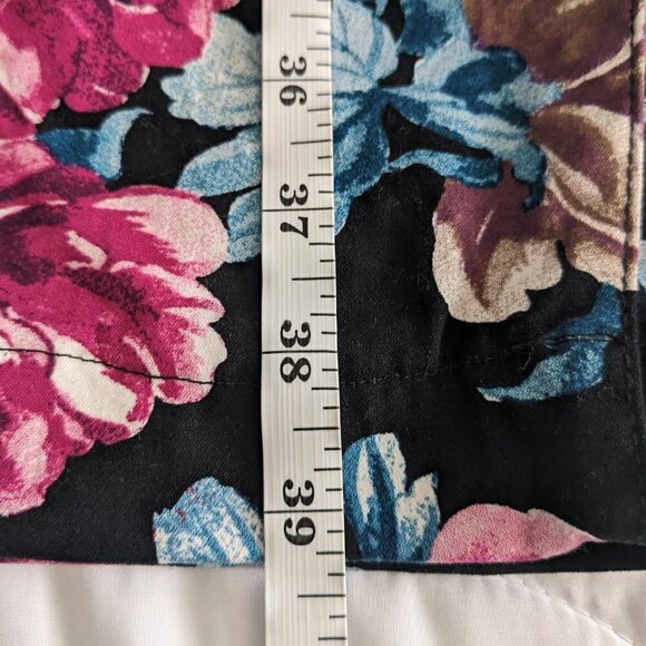 Chico's Jeggings Black Floral Stretch Button Pants Chicos Size 3R Womens 16R - Picture 16 of 16